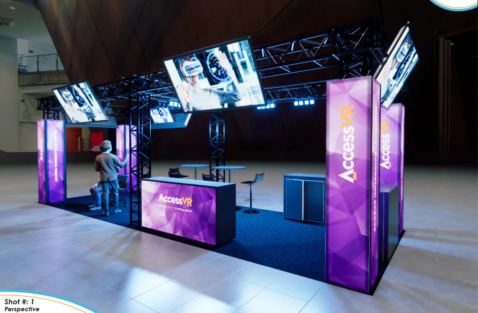 IMSH 2023 booth, 10×30. Booth renders by Exhibit Experience.
