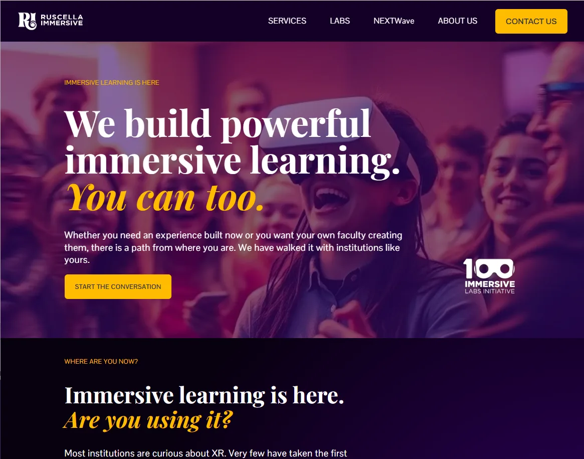 Website 1.0 homepage: “Build your own lab. We’ll show you how.”